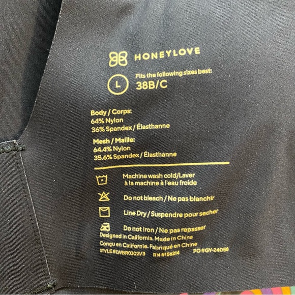 Honeylove CrossOver Bra in Runway Black - Large 38 B/C - Picture 14 of 16